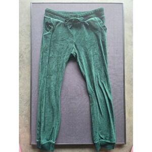 Fashion Nova Women Green Terry Cloth Joggers Drawstring Sweatpants Size M 68804